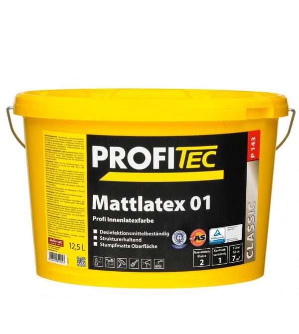 Краска PROFITec P143 weiss Mattlatex 01