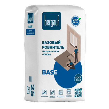 Стяжка Bergauf Base на цементной основе 25кг