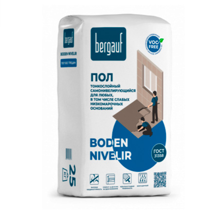 Пол наливной Bergauf Boden Nivelirl 25 кг