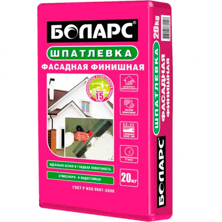 Шпаклевка БОЛАРС фасадная финишная 20кг