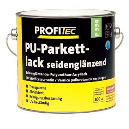 Лак акриловый полуматовый PROFITec P334 PU-Parkettlack