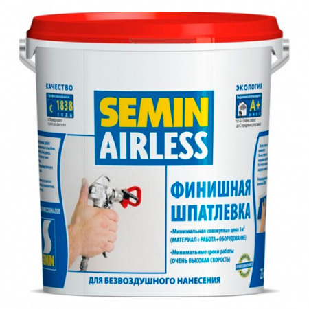 Шпаклевка SEMIN AIRLESS CLASSIC красная крышка 25кг
