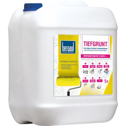 Грунтовка Bergauf Tiefgrunt U глубокого проникновения 5 кг